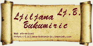 Ljiljana Bukumirić vizit kartica